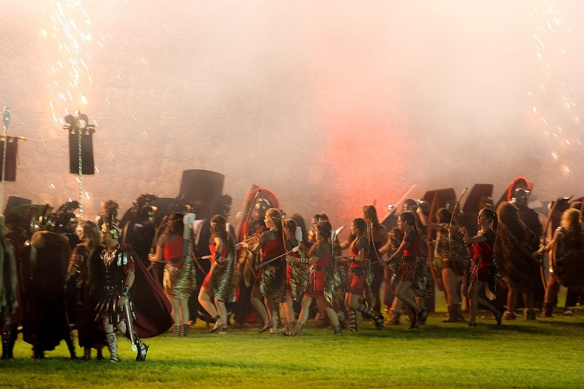 Desfile de Carthagineses y Romanos en Cartagena. Fotografía de archivo.