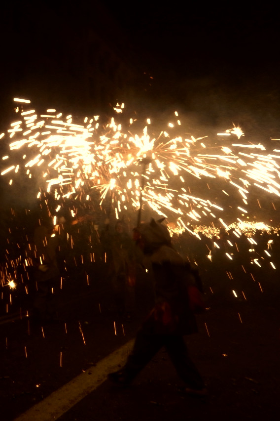 Correfoc en Barcelona. Fotografía de archivo.