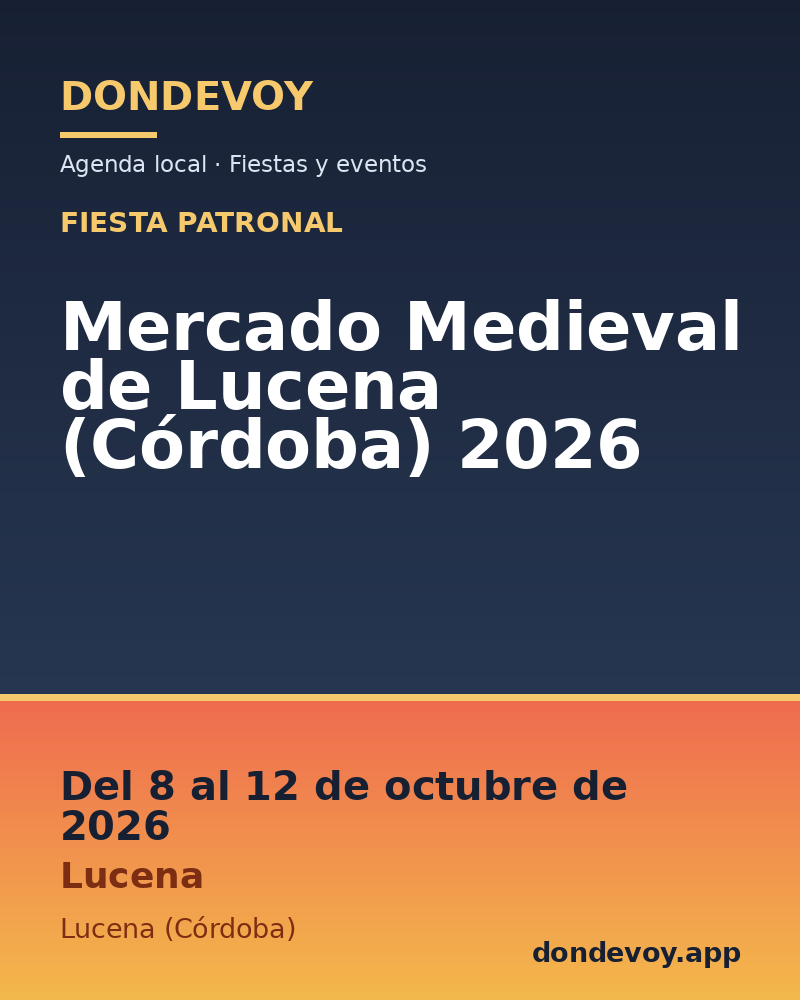 Cartel de Mercado Medieval de Lucena (Córdoba) 2026
