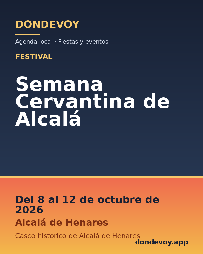 Cartel de Semana Cervantina de Alcalá