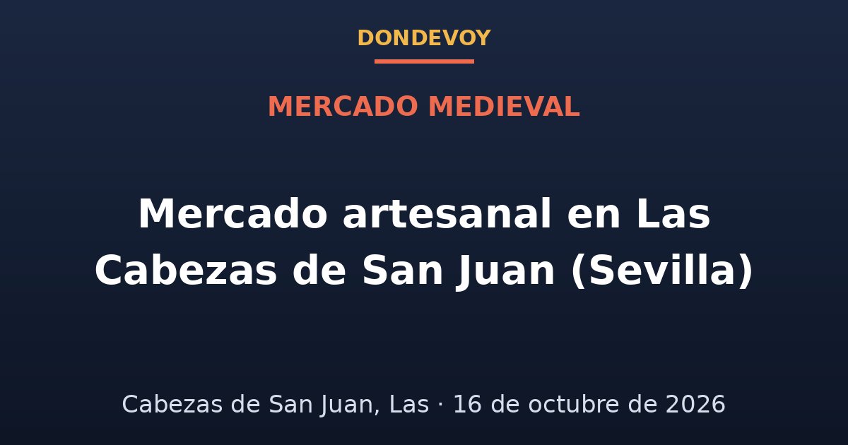 Cartel de Mercado artesanal en Las Cabezas de San Juan (Sevilla) 2026