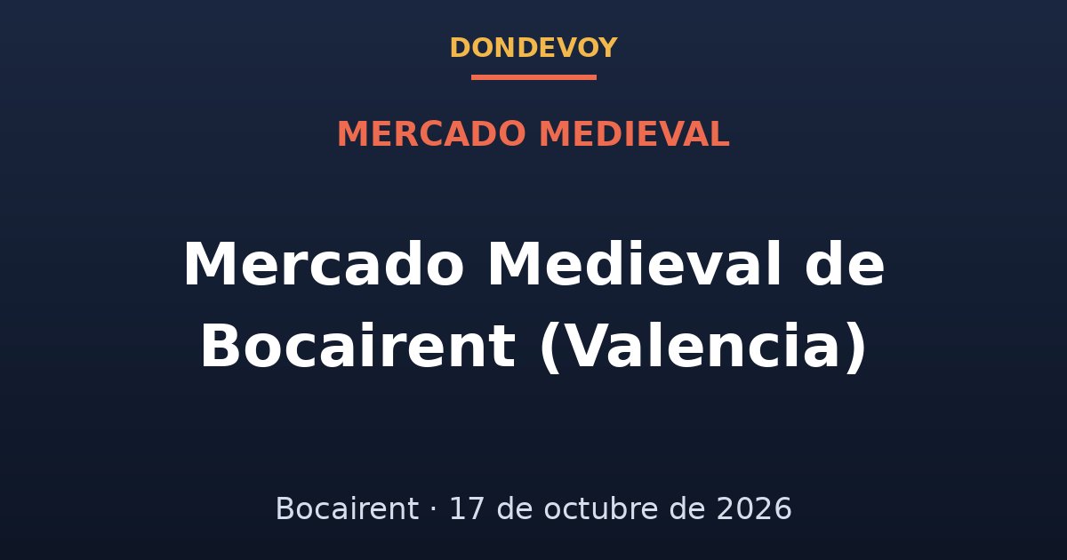 Cartel de Mercado Medieval de Bocairent (Valencia) 2026
