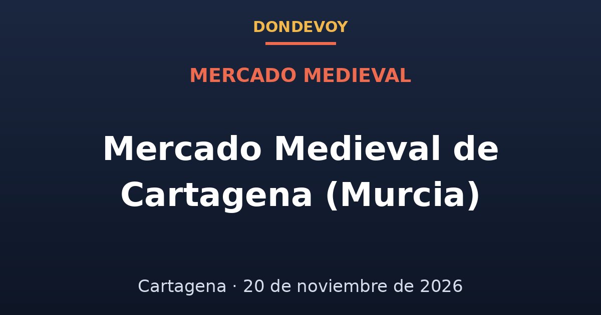 Cartel de Mercado Medieval de Cartagena (Murcia) 2026