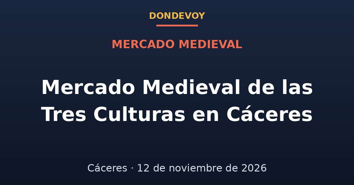 Cartel de Mercado Medieval de las Tres Culturas en Cáceres 2026