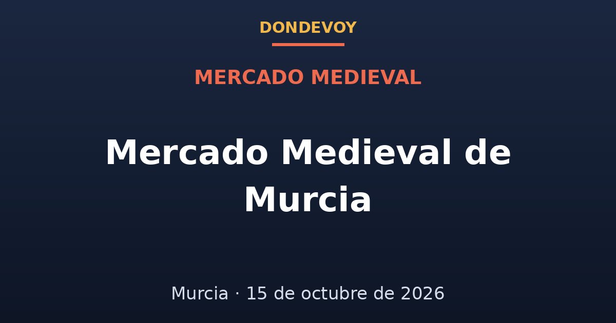 Cartel de Mercado Medieval de Murcia 2026