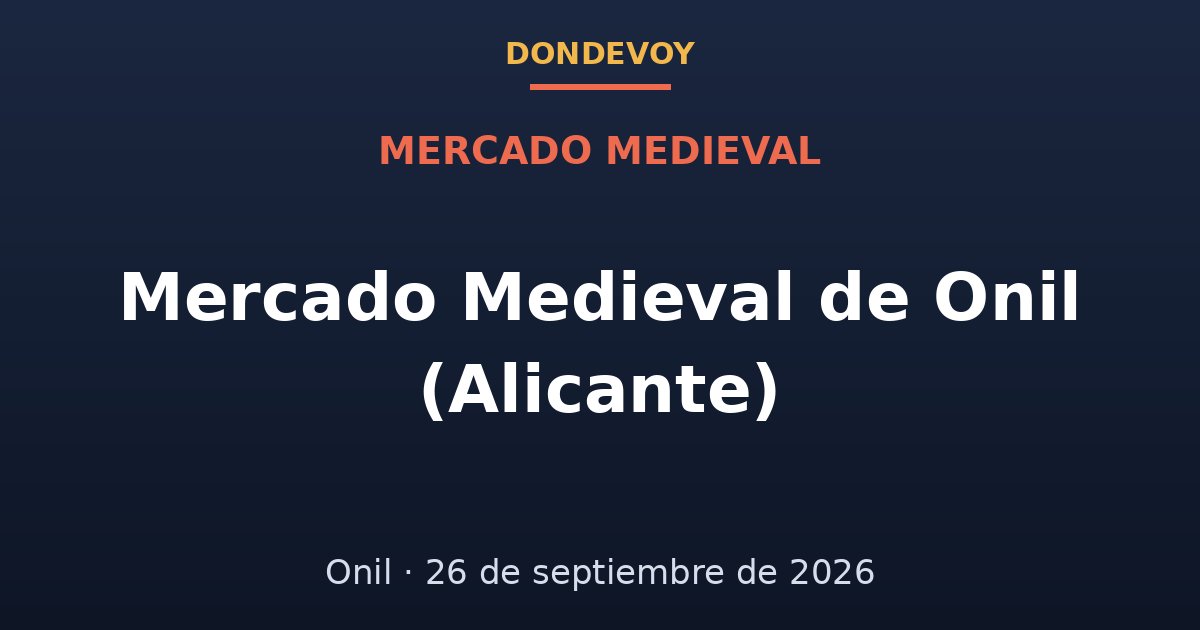 Cartel de Mercado Medieval de Onil (Alicante) 2026