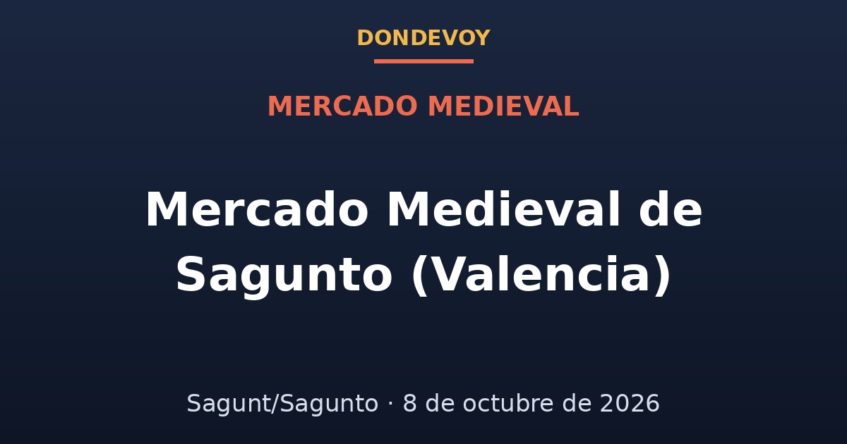 Cartel de Mercado Medieval de Sagunto (Valencia) 2026
