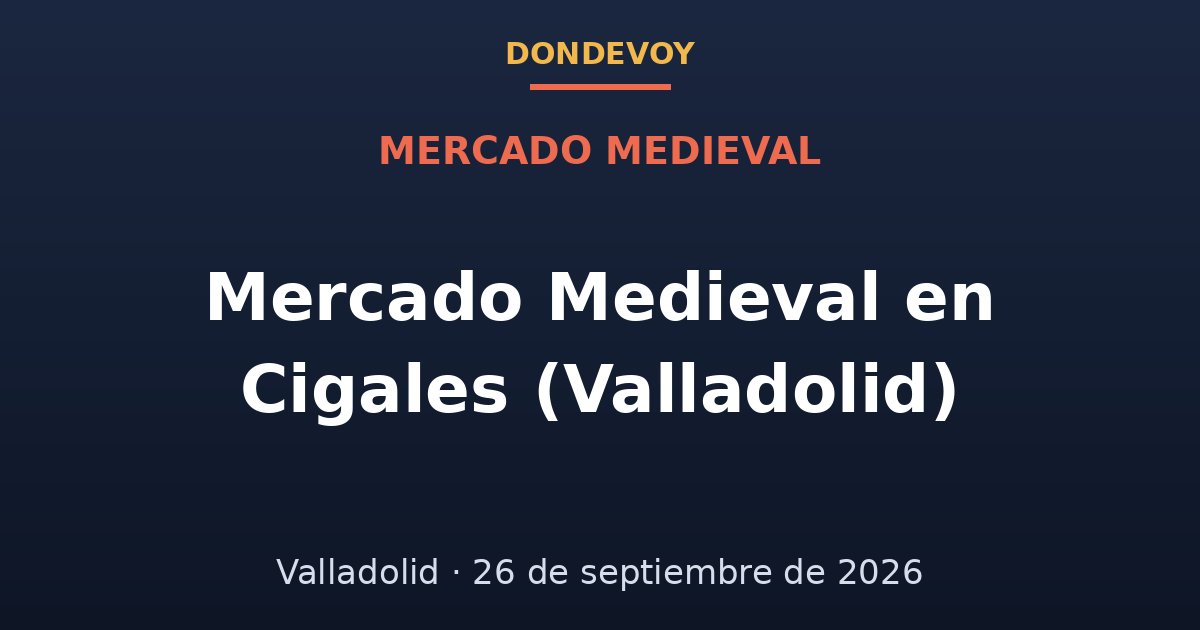 Cartel de Mercado Medieval en Cigales (Valladolid) 2026