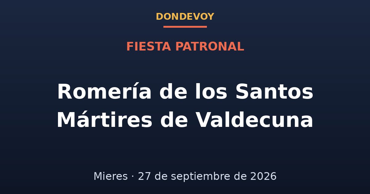 Cartel de Romería de los Santos Mártires de Valdecuna
